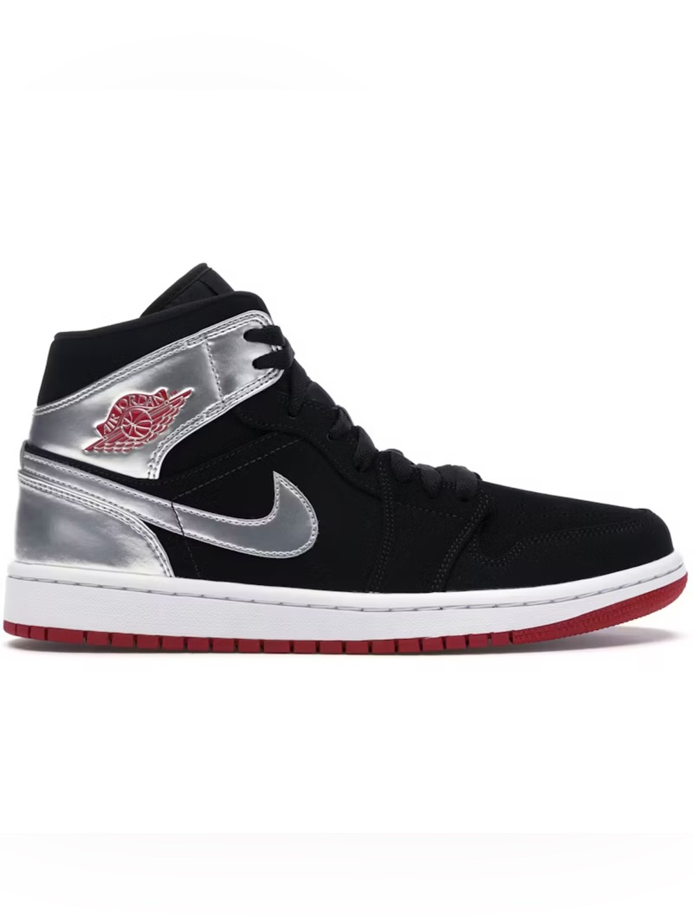 Nike Air Jordan Mid Black Silver Red Men's Sneaker
